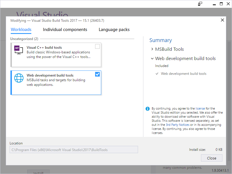 install msbuild without visual studio